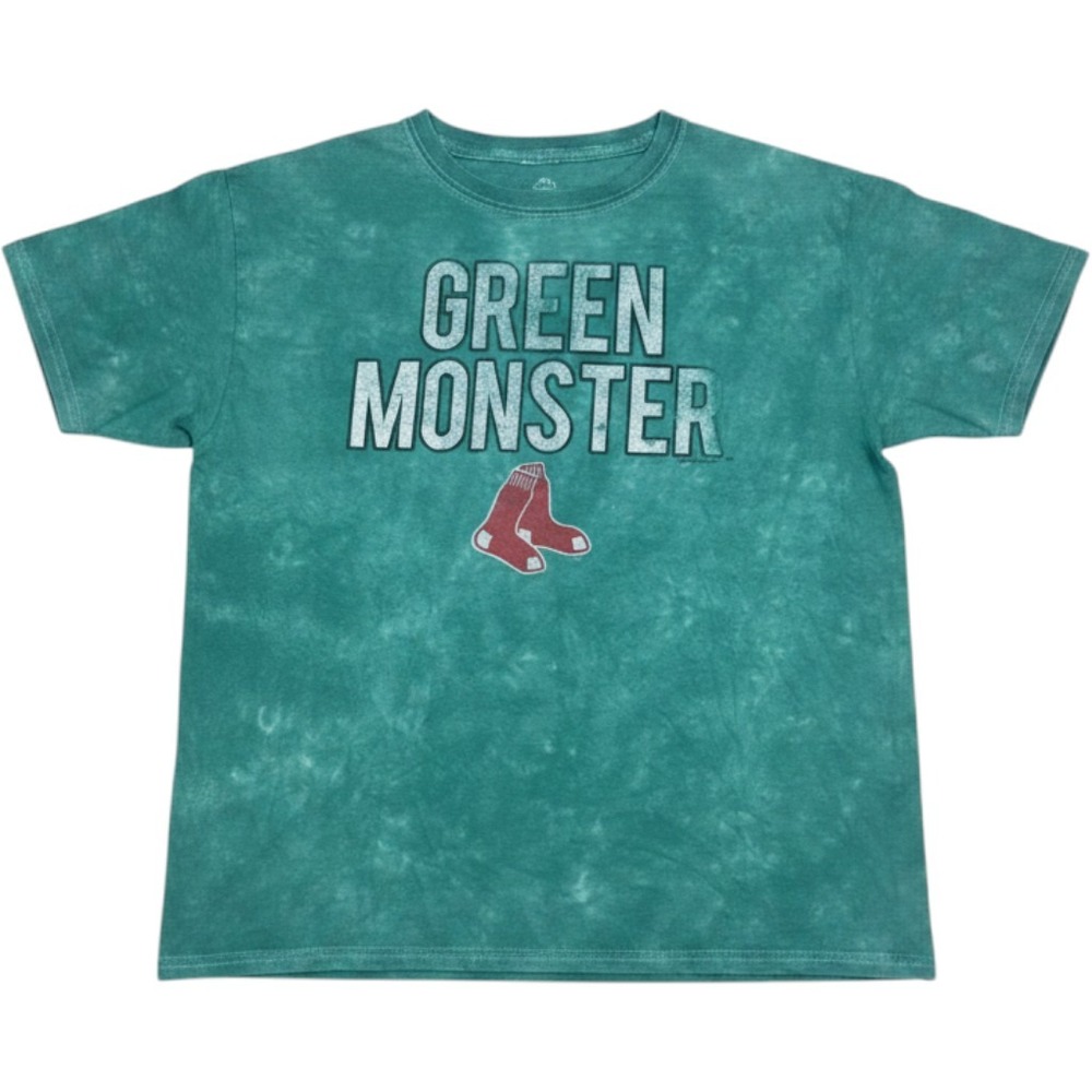 Liquid Blue Boston Red Sox Green Monster Tie Dye T-Shirt Youth Large Green MLB